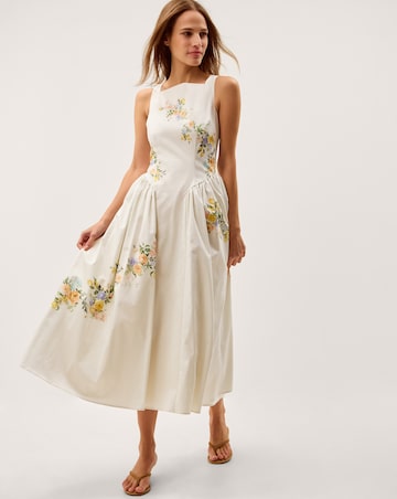 Monsoon Cindy Floral Print Midi Dress