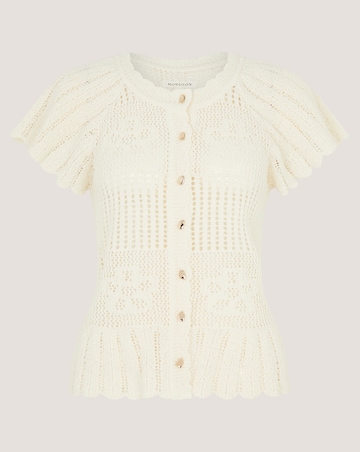 Monsoon Indi Floral Pointelle Cardigan