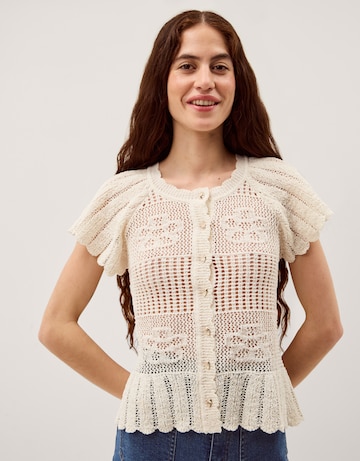 Monsoon Indi Floral Pointelle Cardigan