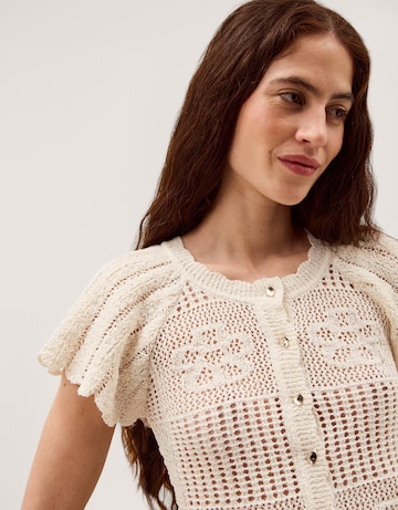 Monsoon Indi Floral Pointelle Cardigan