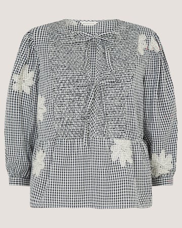 Monsoon Mimi Embroidered Gingham Top