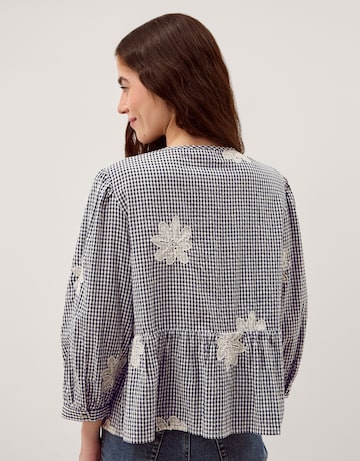 Monsoon Mimi Embroidered Gingham Top
