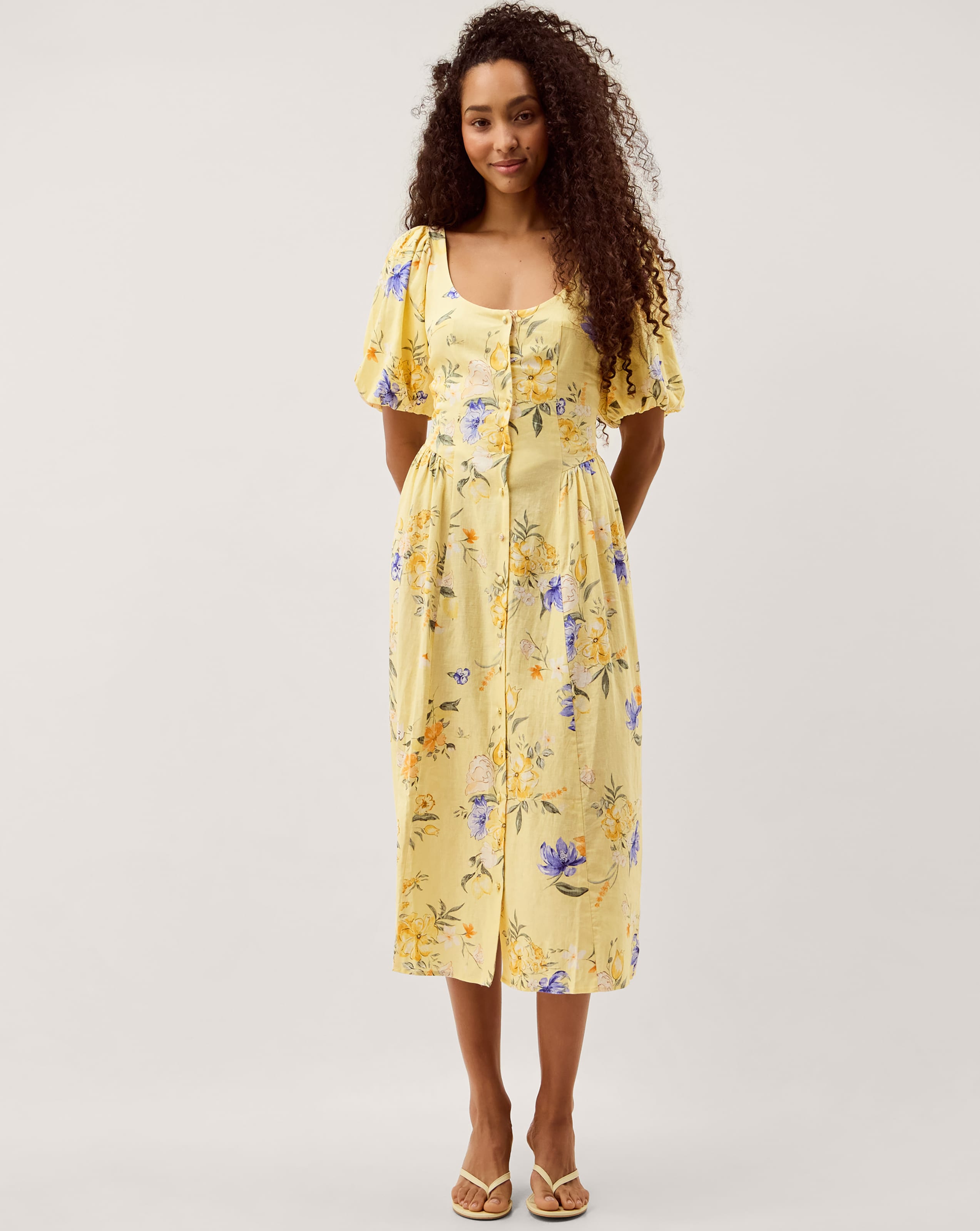New In - Monsoon Etta Floral Midi Dress