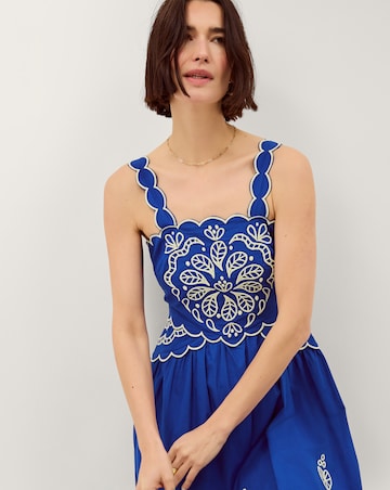 Monsoon Keira Embroidered Midi Dress