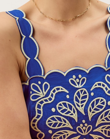 Monsoon Keira Embroidered Midi Dress