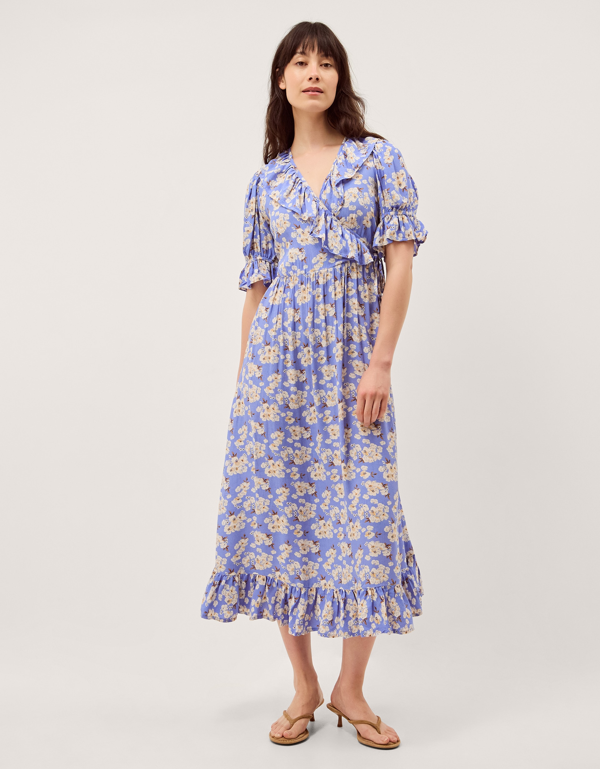 New In - Monsoon Sian Ruffle Midi Dress