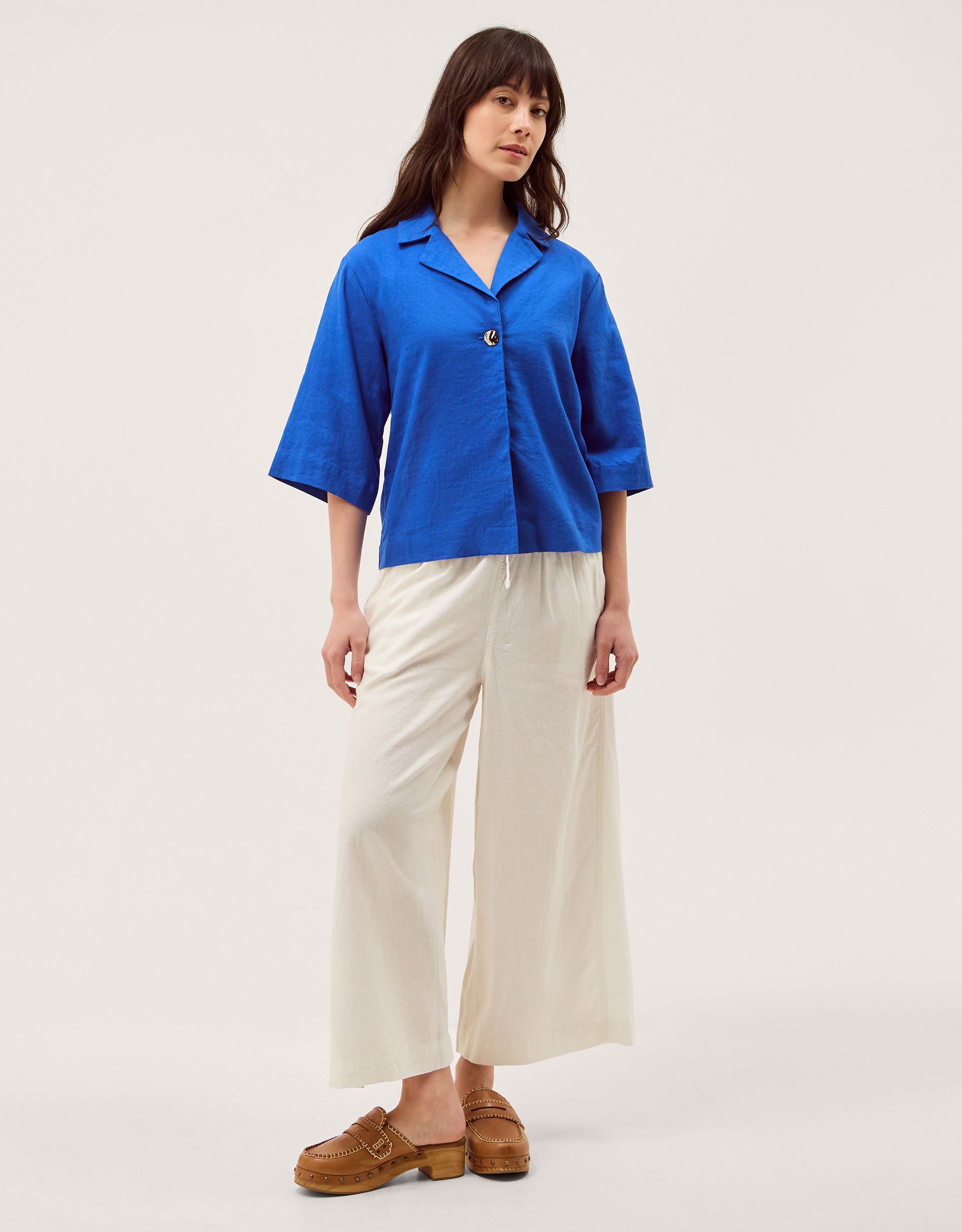 New In - Monsoon Emily Linen Blend Shirt