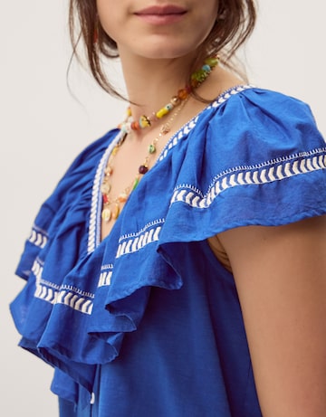 Monsoon Fenn Ruffle Jersey Top