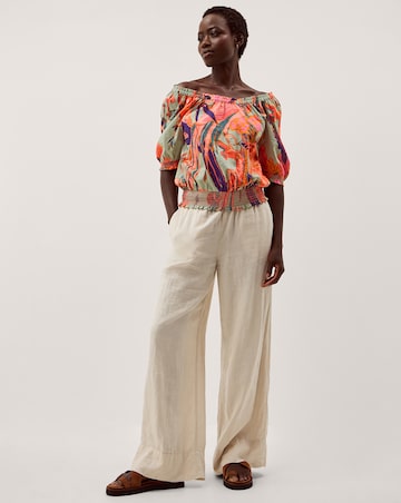 Monsoon Carmen Bardot Floral Print Top