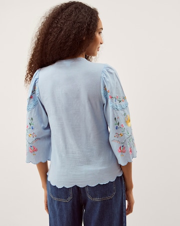 Monsoon Alice Floral Embroidered Top