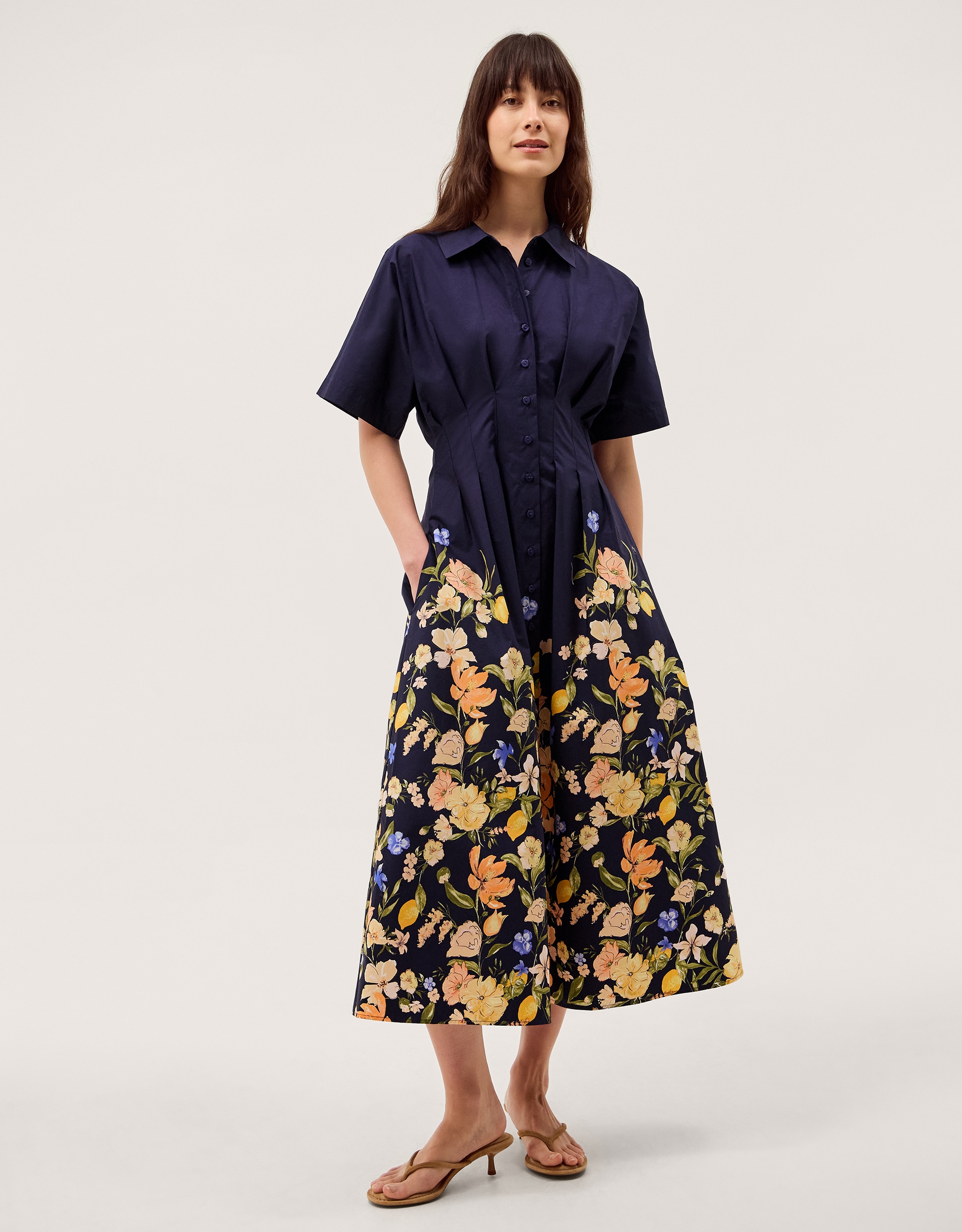 New In - Monsoon Suri Floral Print Midi Dress