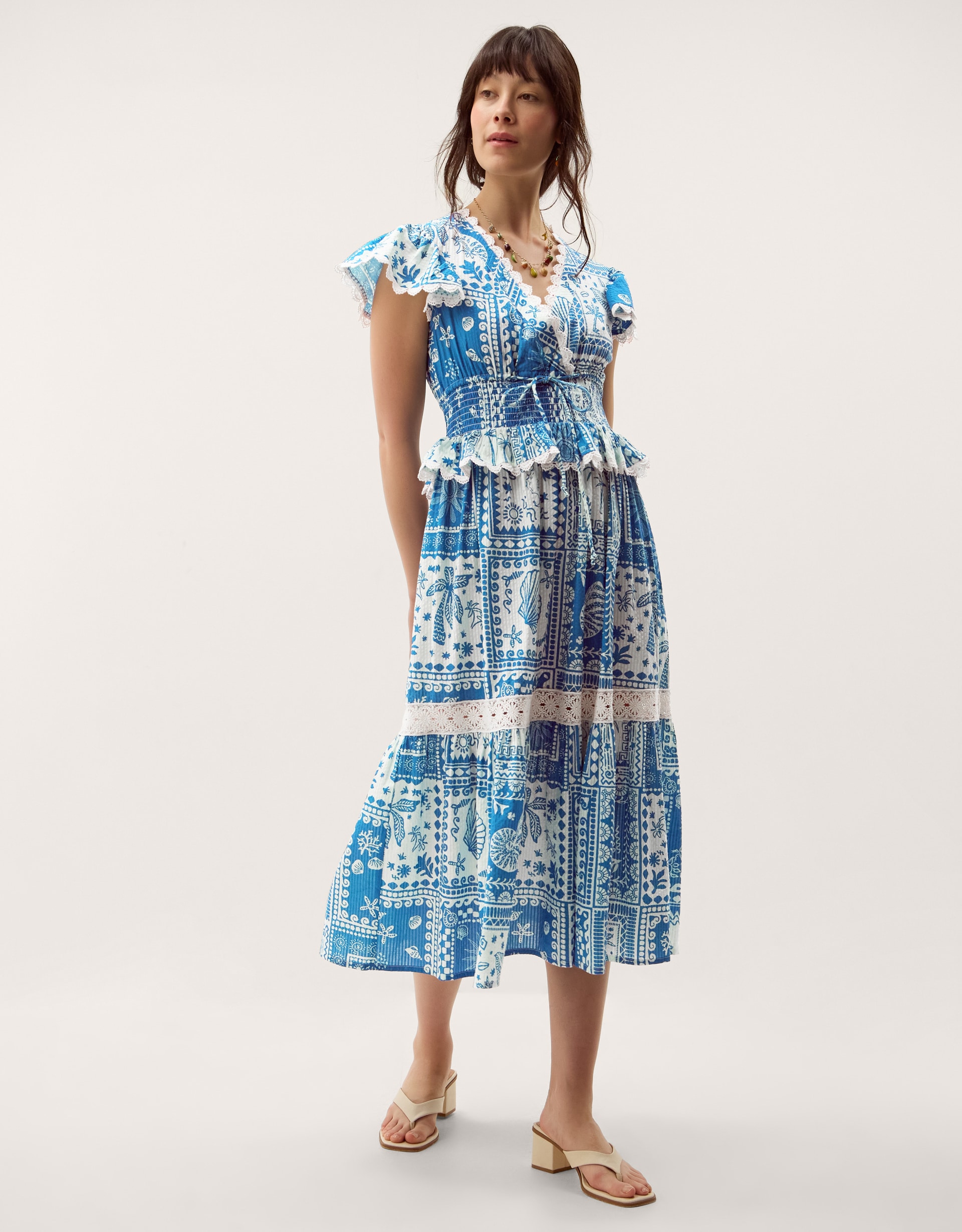 New In - Monsoon Soleil Print Midi Dress