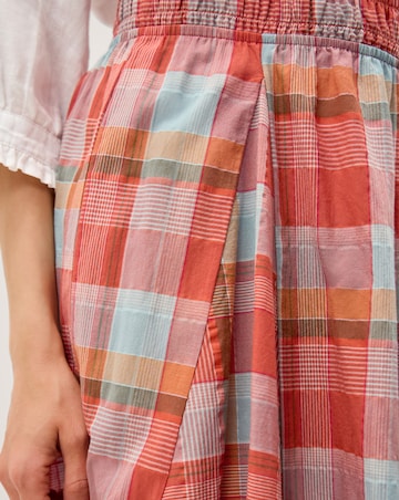 Monsoon Cecily Check Midi Skirt