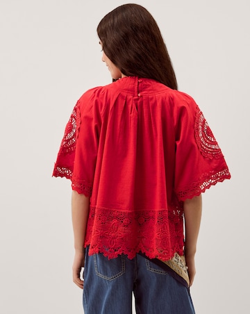 Monsoon Emory Floral Lace Top