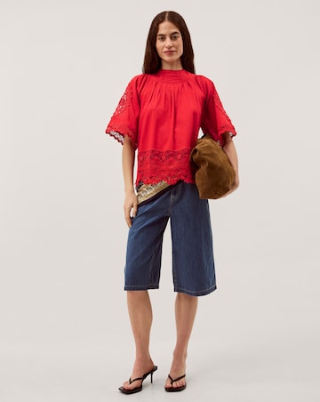 Monsoon Emory Floral Lace Top