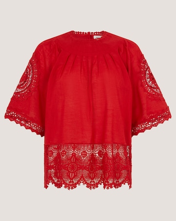 Monsoon Emory Floral Lace Top