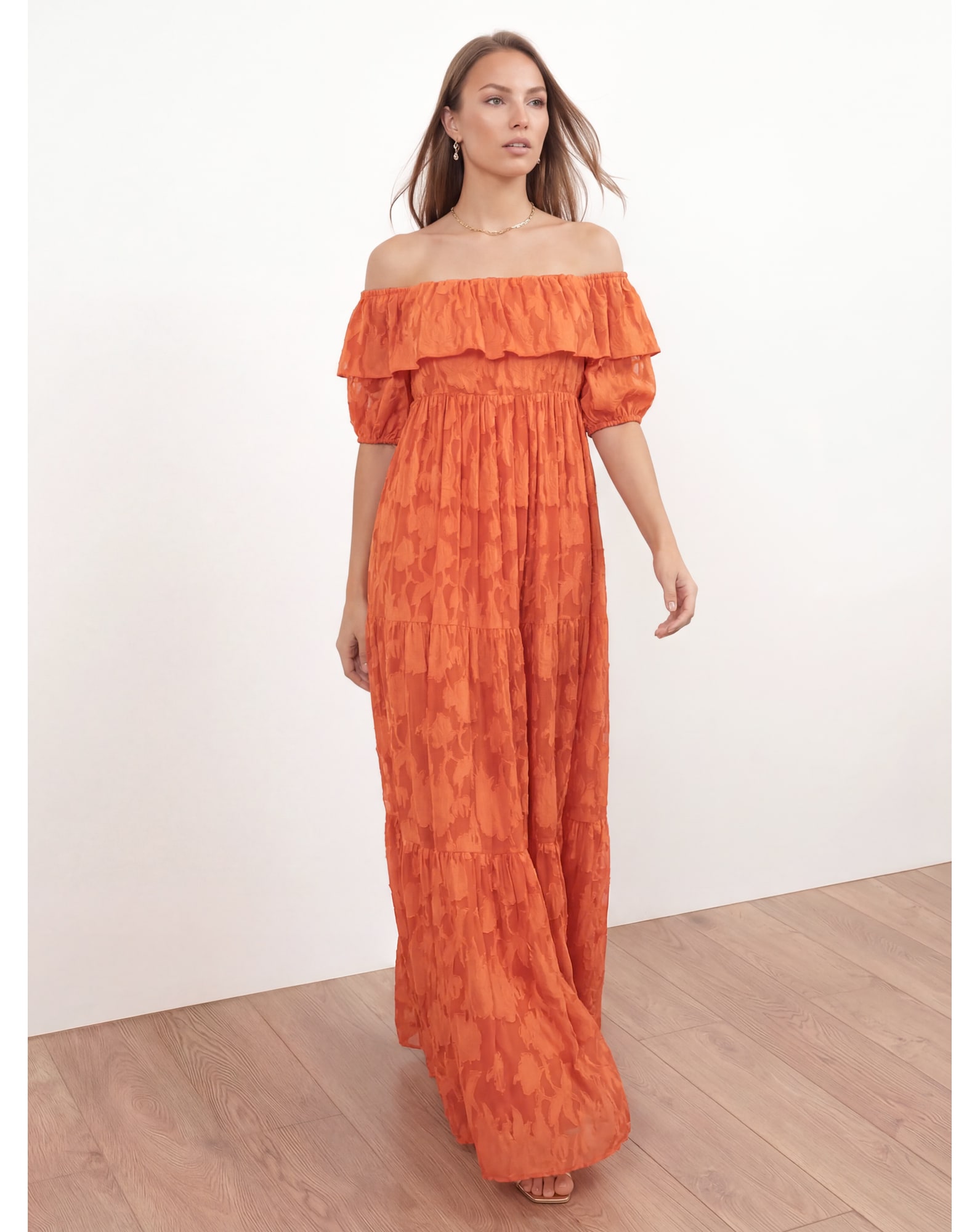 Anaya Burnout Fabric Dress
