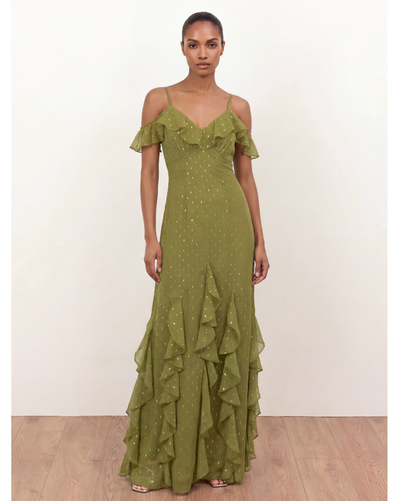 Anaya Metallic Thread Dress