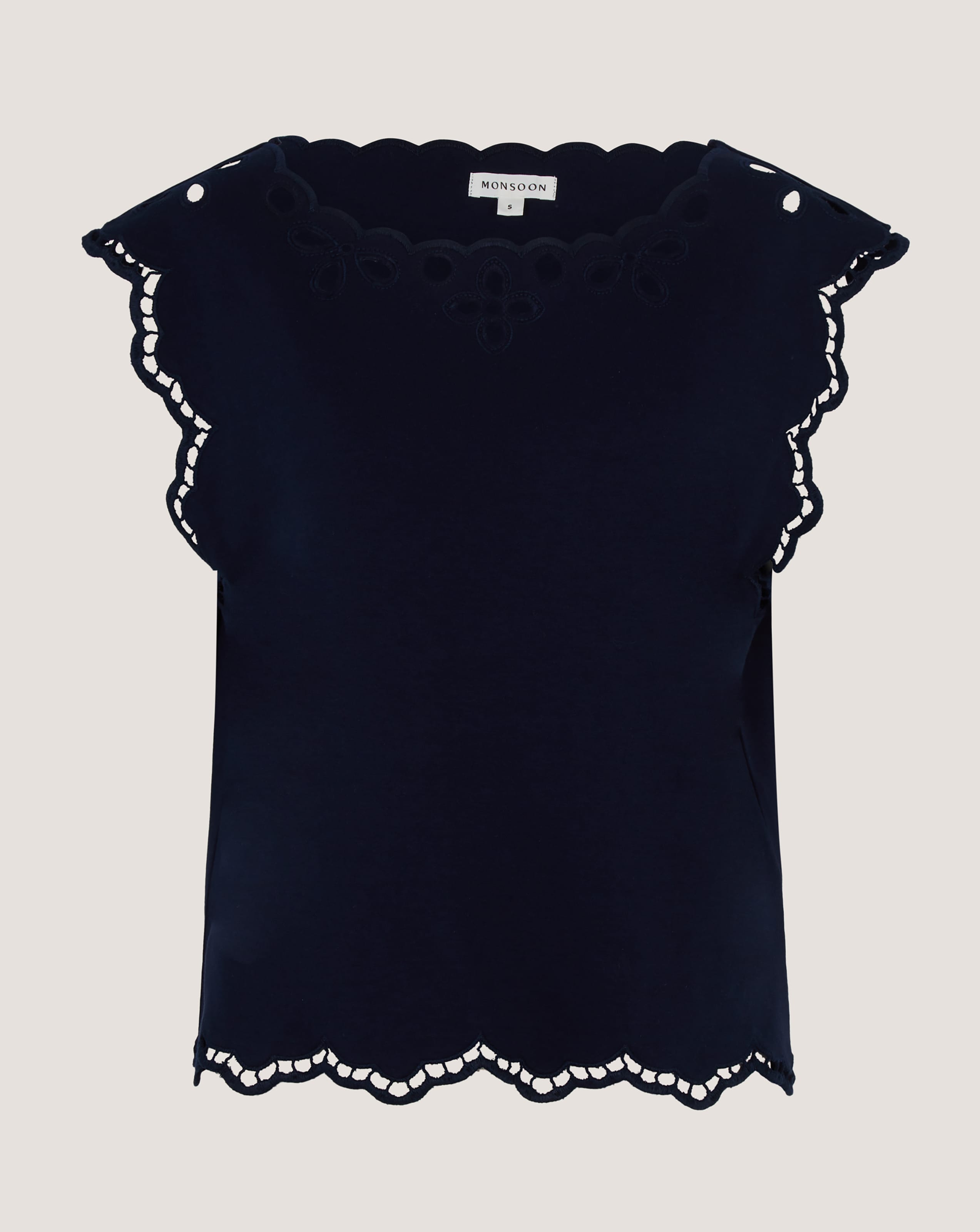 Monsoon Gaia Floral Cutwork Top