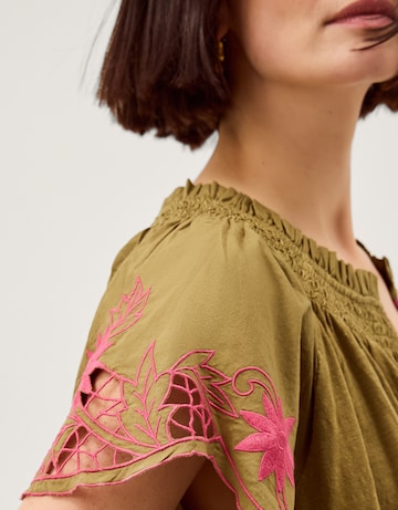 Monsoon Fiona Embroidered Cotton Top
