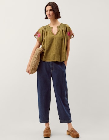 Monsoon Fiona Embroidered Cotton Top