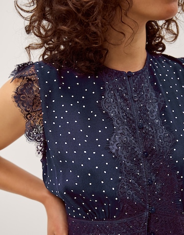 Monsoon Cleo Lace Polka Dot Midi Dress