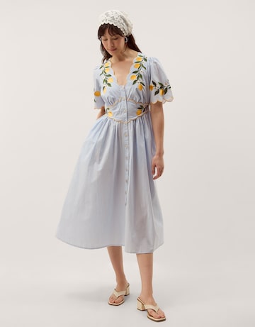 Monsoon Marisol Lemon Stripe Midi Dress