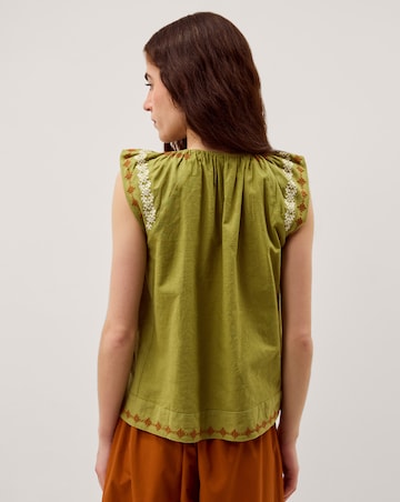 Monsoon Greta Floral Embroidered Top