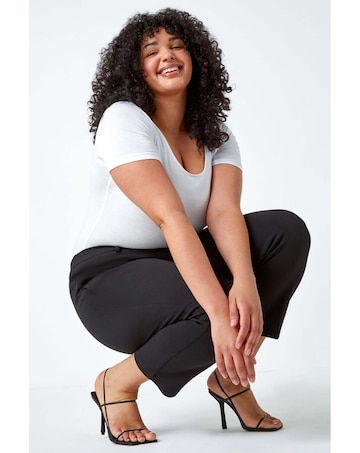 Roman Curve Straight Smart Trousers