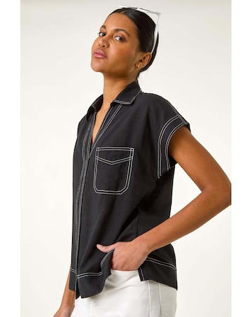 Roman Contrast Stitch Shirt