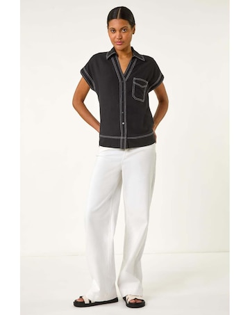 Roman Contrast Stitch Shirt