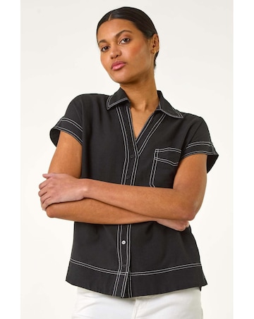 Roman Contrast Stitch Shirt