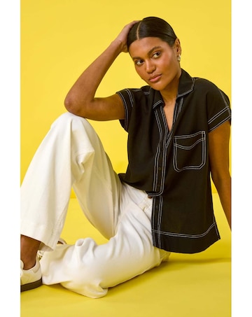 Roman Contrast Stitch Shirt