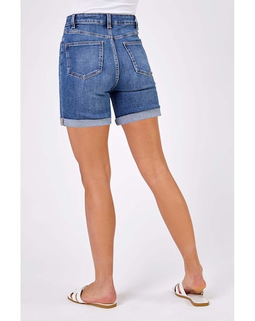 Roman Stretch Denim Mom Shorts
