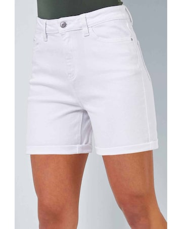 Roman Stretch Denim Mom Shorts