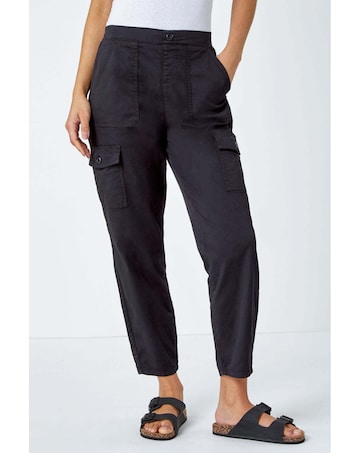 Roman Elastic Waist Stretch Trousers
