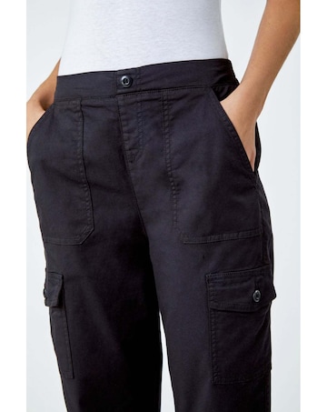 Roman Elastic Waist Stretch Trousers