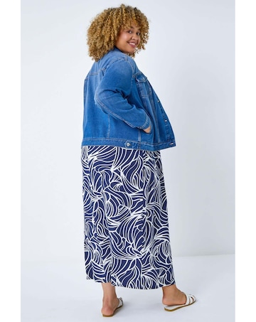 Roman Curve Cotton Denim Jacket