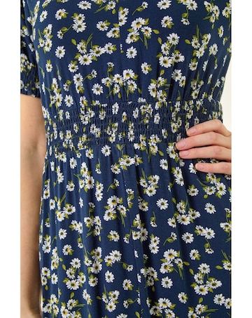 Roman Ditsy Print V-Neck Midi Dress