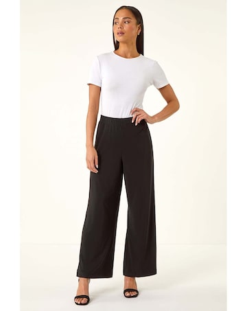 Roman Petite Wide Leg Stretch Trouser