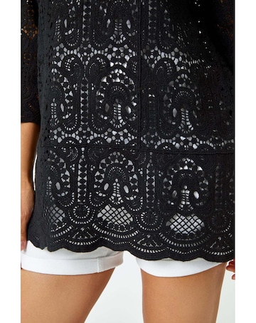 Roman Cotton Crochet Tunic Top