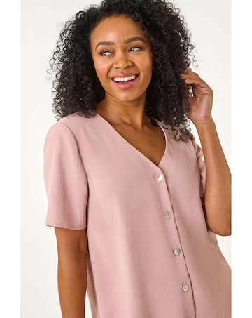 Roman Petite Button Through Blouse