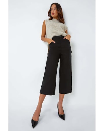 Roman Cropped Stretch Culotte
