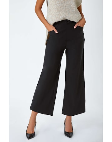 Roman Cropped Stretch Culotte