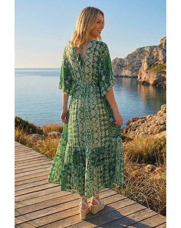 Roman Boho Aztec Maxi Dress