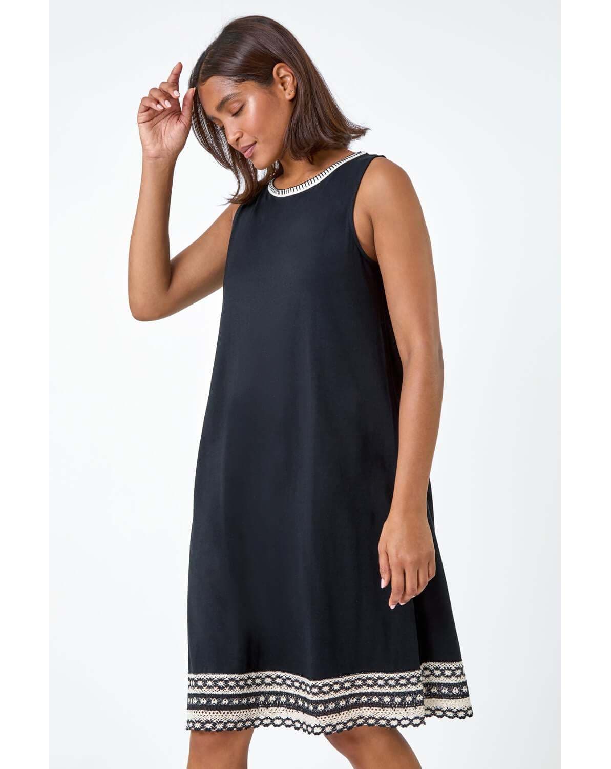 New In - Roman Embroidered Stretch Jersey Dress