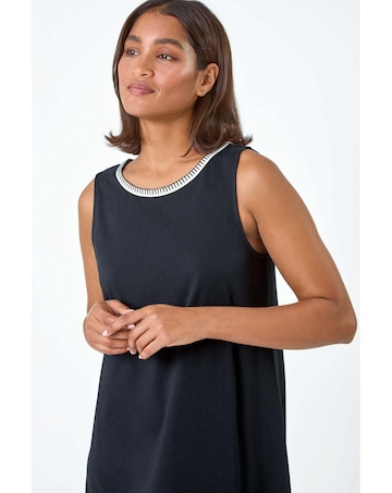 Roman Embroidered Stretch Jersey Dress