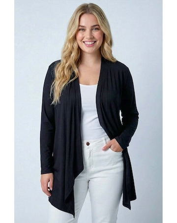 Roman Curve Waterfall Jersey Cardigan