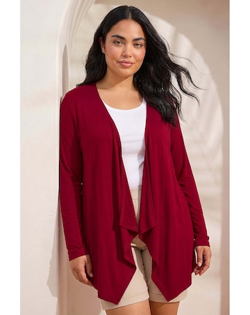 Roman Curve Waterfall Front Cardigan