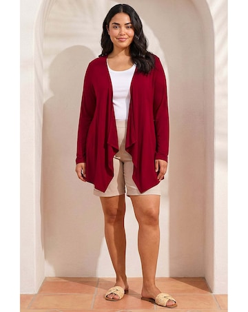 Roman Curve Waterfall Front Cardigan